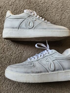 John Geiger Sold Out Hand Distressed Sneakers